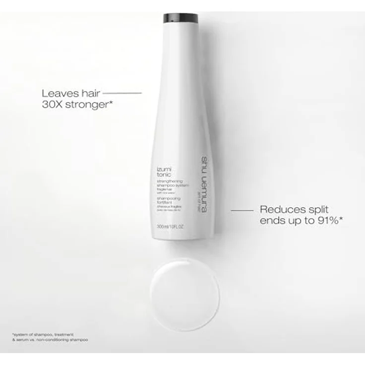 Shu Uemura Izumi Tonic Verdichtendes und stärkendes Shampoo für brüchiges Haar mit Reiswasser, Mehr Feuchtigkeit und Glanz, 300 ml – Bild 3