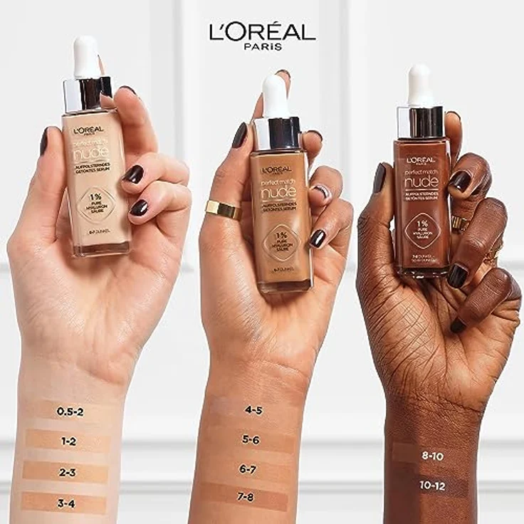 L'Oréal Paris Getöntes Serum, Pflegende, flüssige Foundation mit Hyaluronsäure, Perfect Match Tinted Serum, Nr. 6-7 mittel, 1 x 30 ml – Bild 5