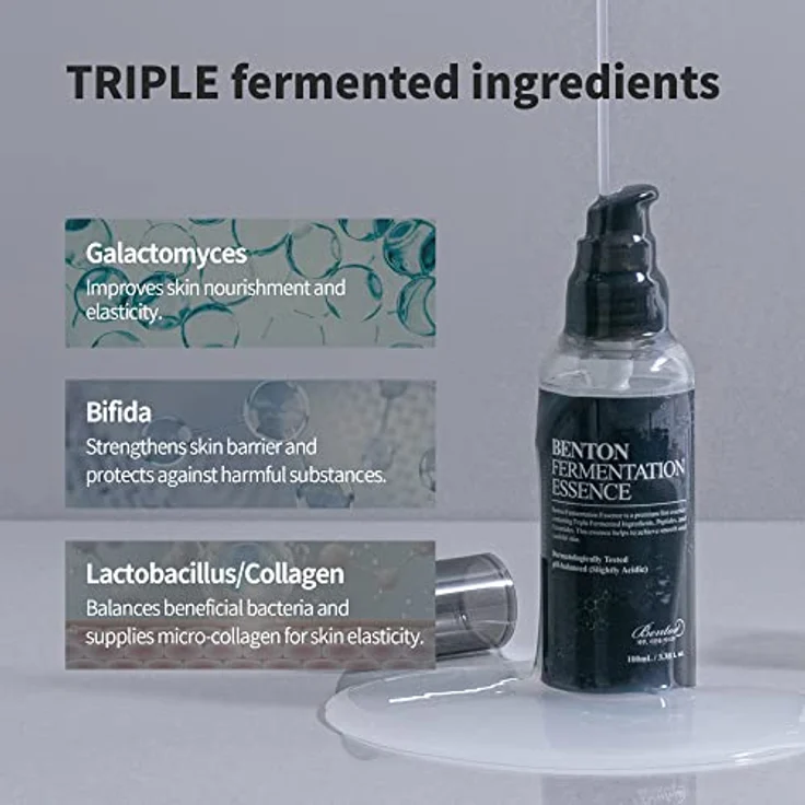 Benton Gesichtsserum Fermentation Essence, 100 ml mit Adenosin und Ceramiden für geschmeidige Haut und jugendliches Aussehen – Bild 4