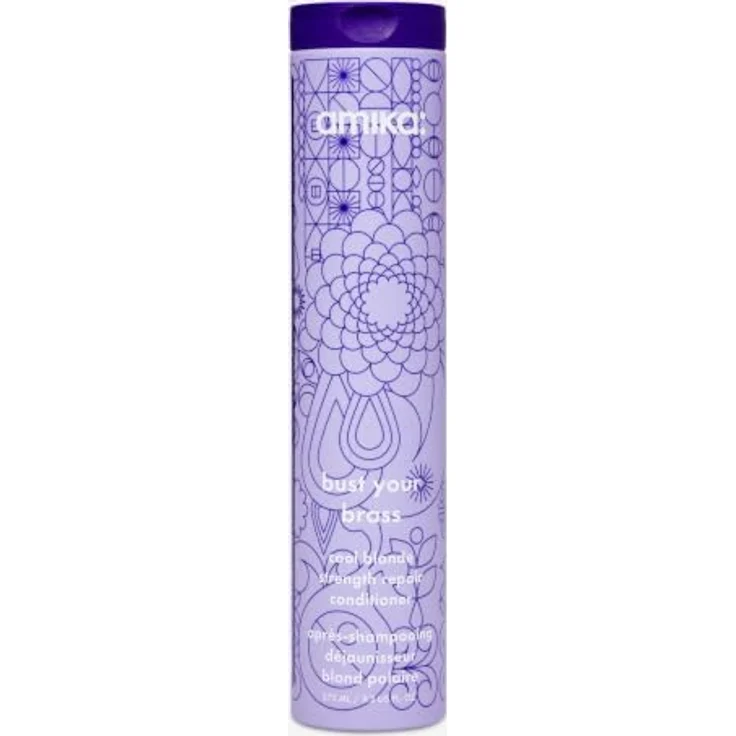 amika BUST YOUR BRASS reparierender Conditioner für blondes Haar, 275 ml, neutralisiert Gelbstiche und pflegt tiefenwirksam – Bild 11