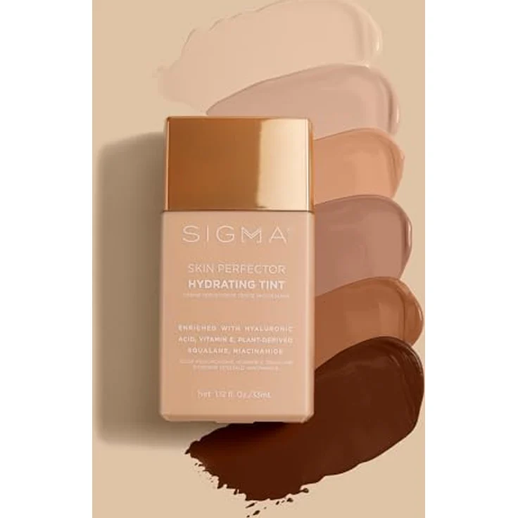 Sigma Beauty Skin Perfector Hydrating Tint, feuchtigkeitsspendende Foundation für helle Hauttöne, 1 Fair Ivory, 1,12 oz – Bild 3