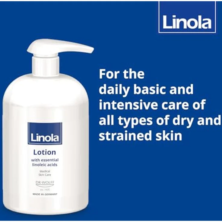Linola Hautmilch - 500 ml im Spender | Körperlotion für trockene, beanspruchte und zu Neurodermitis neigende Haut, medizinische Hautpflege, dermatologisch getestet – Bild 3
