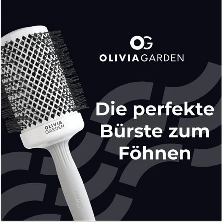 Olivia Garden - Expert Blowout Shine Haarbürste, Weiß und Grau, 65 – Bild 3