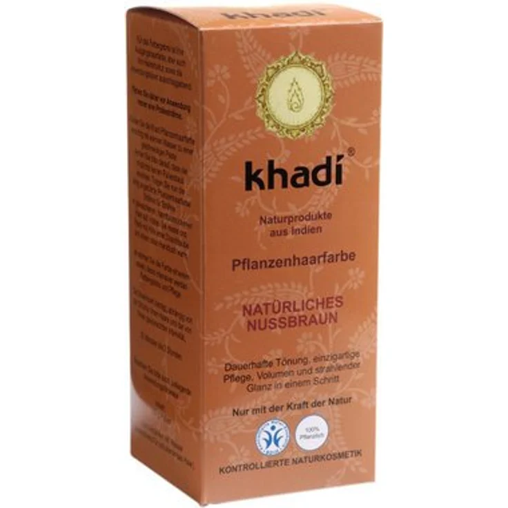 Khadi Pflanzenhaarfarbe Nussbraun 100 g – Bild 2
