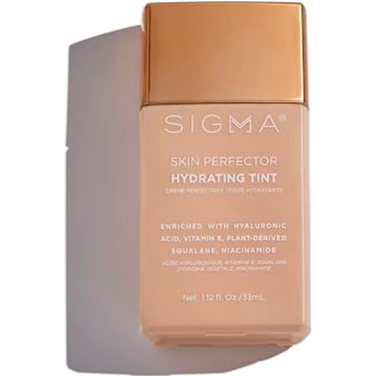 Sigma Beauty Skin Perfector Hydrating Tint, natürlich deckendes Make-up mit Hyaluronsäure, Farbton 5, 33 ml