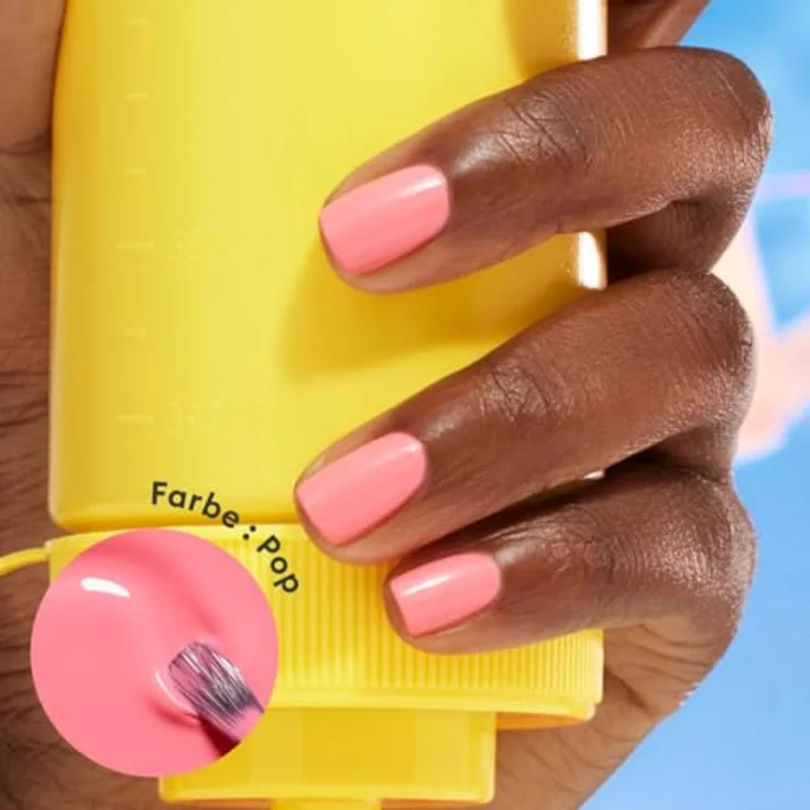 Manucurist Green Flash™ UV Nagellack Pastell Rosa Pop • Hema Free & 12-Free • Bio-basiert • Für UV Lampe Nägel • Gel Nagellack UV 15 ml – Bild 2