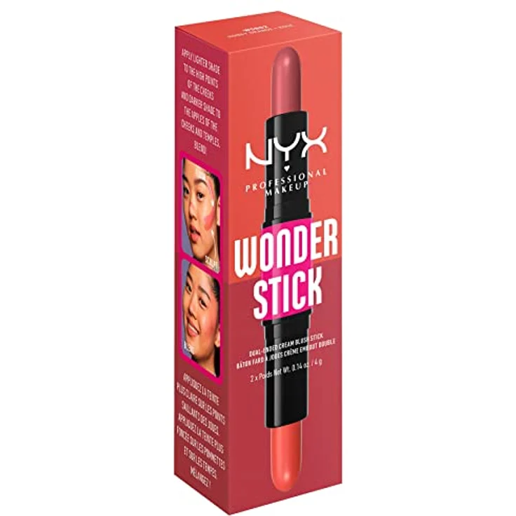 NYX Professional Makeup Wonder Stick Blush, Rouge-Stift mit feuchtigkeitsspendender Hyaluronsäure, 8 g, HONEY ORANGE N ROSE – Bild 2