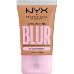 NYX Professional Makeup Weichzeichnende Foundation mit mittlerer Deckkraft und mattem Finish, Bis zu 12 Stunden Pflege und Feuchtigkeit, Mit Niacinamiden, Bare with Me, Farbe: Light Medium, 1 x 30 ml - Preisvergleich