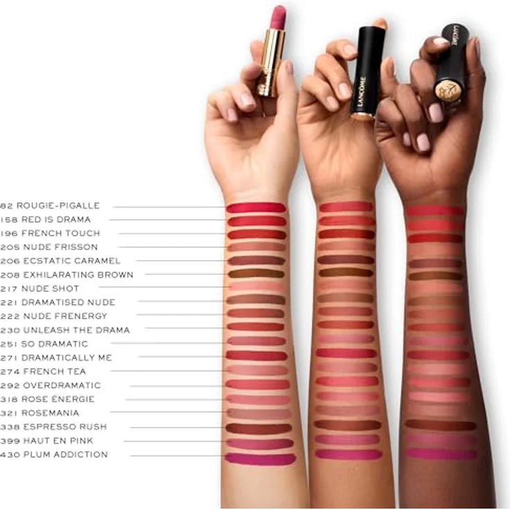 Lancôme L'Absolu Rouge Drama Matte Lippenstift 205 Nude Frisson, langanhaltend und feuchtigkeitsspendend, 3,6 g – Bild 6