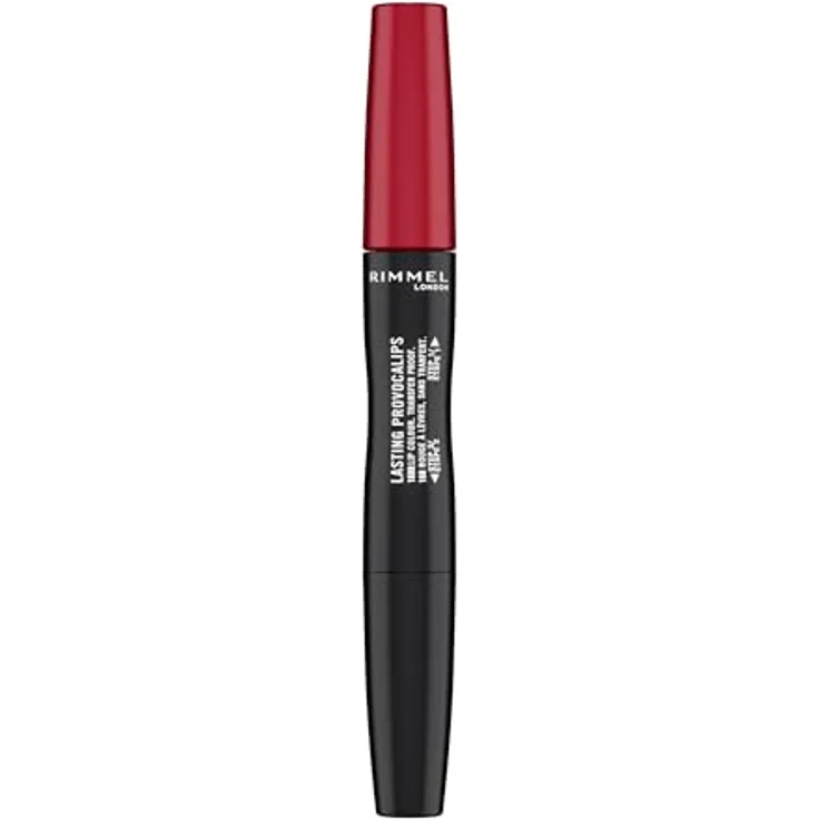 Rimmel Lasting Provocalips Double Ended, langanhaltender Lippenstift in Caught Red Lip, 3,5 g