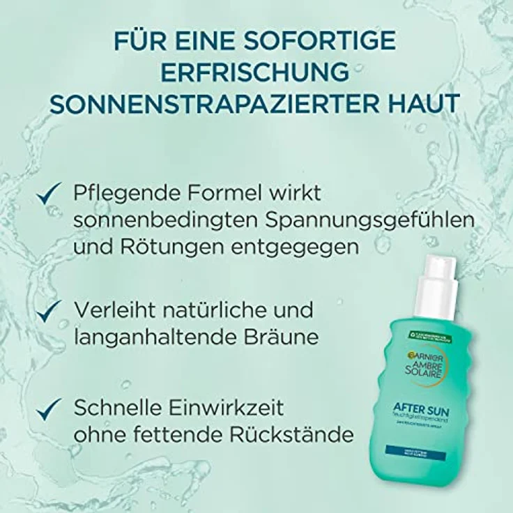 Garnier Ambre Solaire Garnier Ambre Solaire Feuchtigkeits-Spray After Sun Spray 200 ml – Bild 4