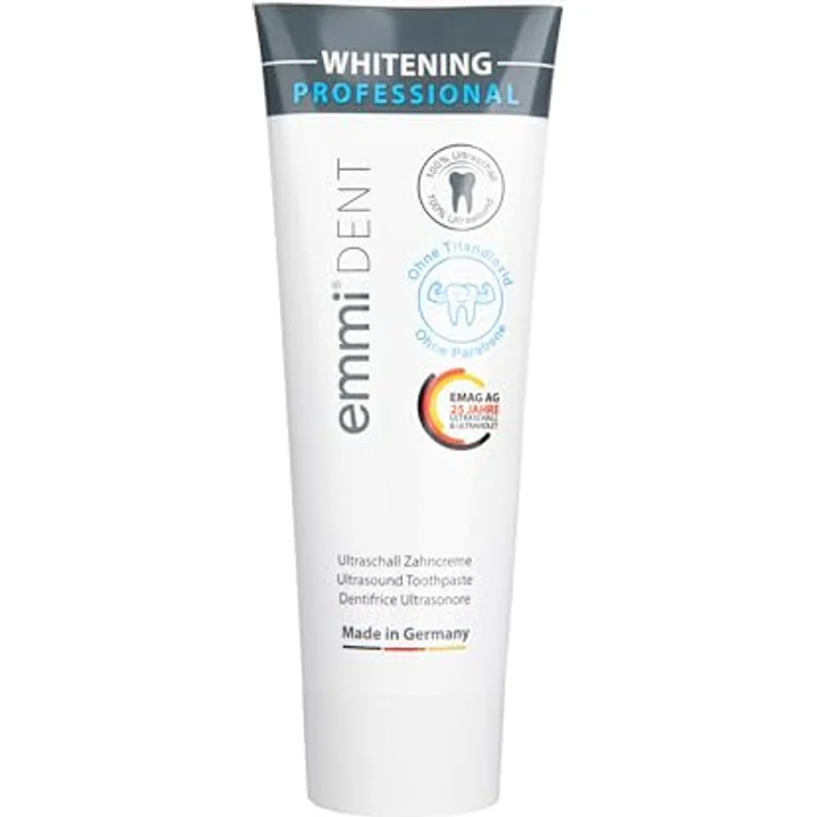 Emmi-dent Whitening Zahnpasta 75 ml, mit Whitening-Effekt für eine sanfte Zahnaufhellung – Bild 2