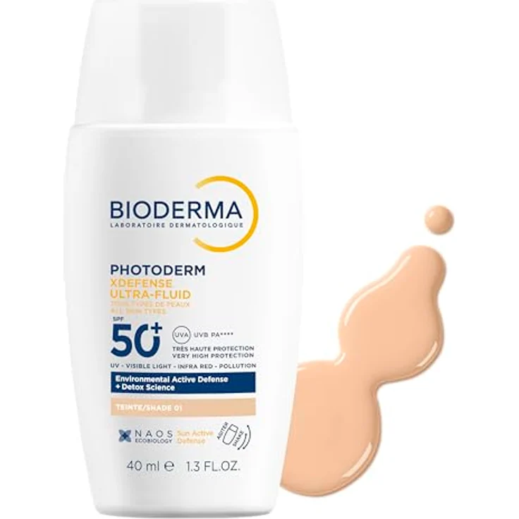 NAOS Bioderma Photoderm XDefense Ultra-Fluid Farbton 01, LSF 50+, 40 ml - Sonnenschutz mit DETOX-Formel, ultra-flüssige Textur und aktive Abwehr – Bild 3