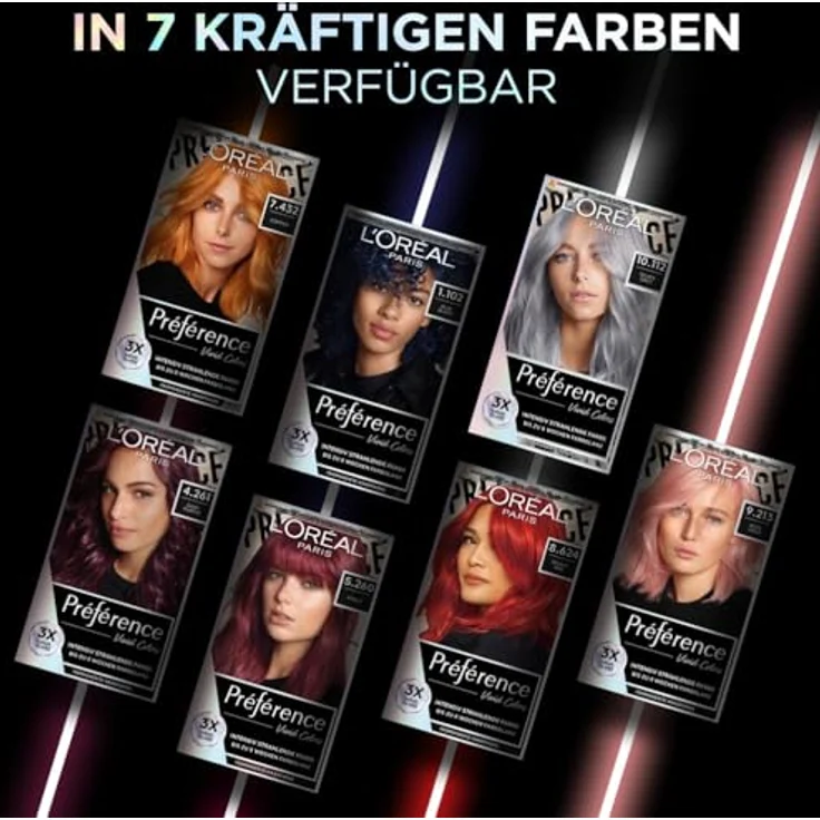 L'Oréal Paris Préférence Vivid Colors Haarfarbe, Rose Gold, 150ml Mix-Kit mit Farbglanz-Pflegebalsam – Bild 3