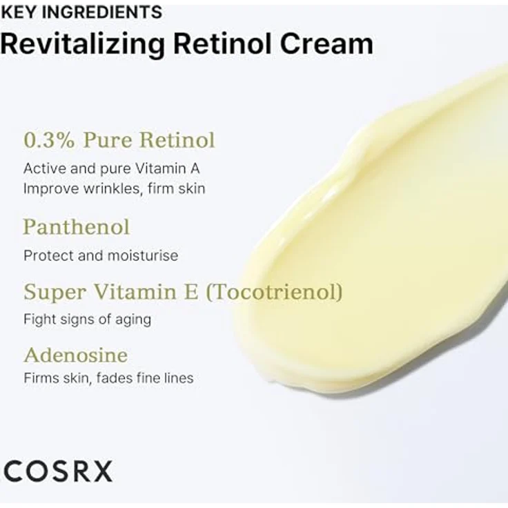 COSRX Retinol 0.3 Gesichtscreme für intensives Anti-Aging & Hauterneuerung, mit hochdosiertem Retinol, Korean Skincare 50ml – Bild 4