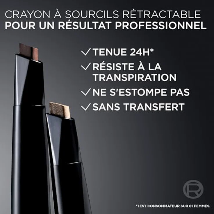 L’Oréal Paris Infaillible Brows 24h Brow Filling Triangular Pencil, Augenbrauenstift mit herausdrehbarer Spitze, 1 ml - AUBURN – Bild 3