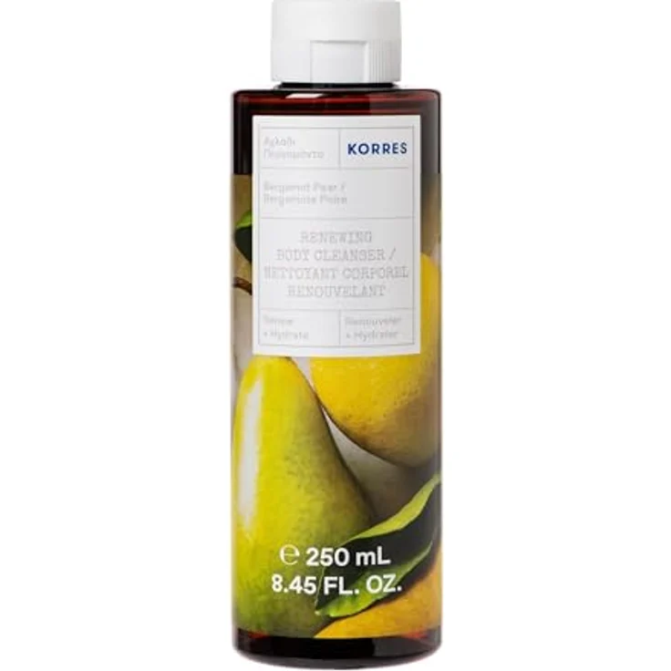 KORRES BERGAMOT PEAR Revitalisierendes Duschgel, 250 ml mit Aloe-Extrakt und Weizenproteinen, fruchtiger Birnenduft – Bild 1