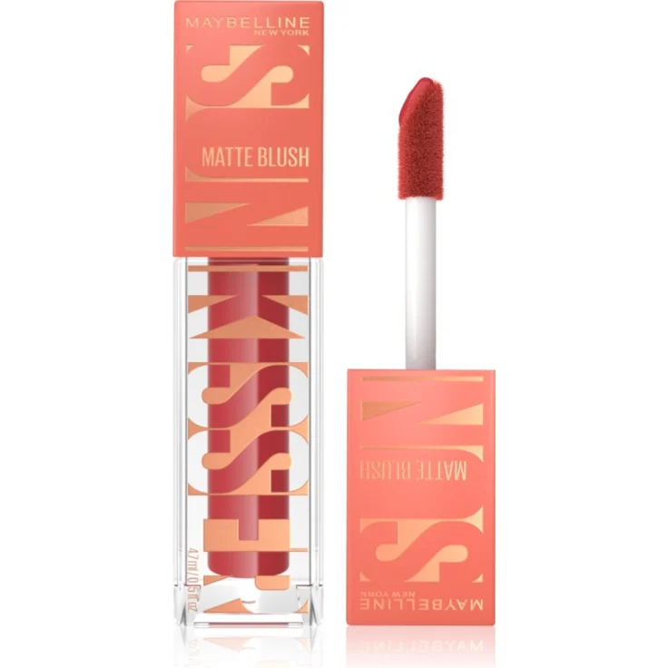 MAYBELLINE NEW YORK Sunkisser Matte, flüssiges Rouge mit Matt-Effekt, Farbton 38 Pink Ripple, 4.7 ml