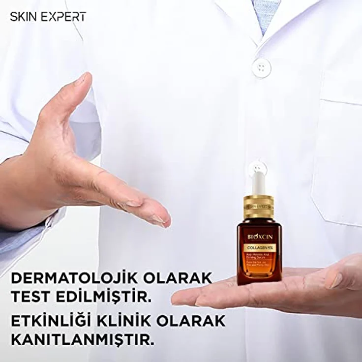 Bioxcin Collagen 5% Anti-Falten-Gesichtsserum, straffungs- und regenerierende Formel mit Retinol und Coenzym Q10, 30 ml – Bild 8