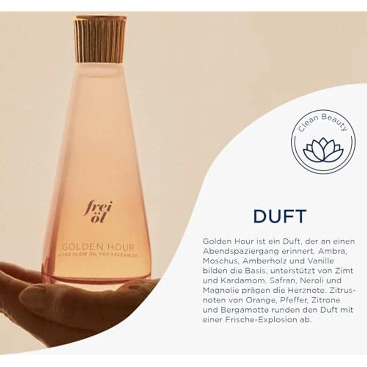 frei öl Ultra Glow Golden Hour Körperöl 100 ml – vegane Anti-Aging-Pflege gegen Falten und Linien – Bild 3