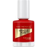 Max Factor Miracle Pure Nail Colour, Fb. 305 Scarlet Poppy, veganer Nagellack, lang anhaltend, schnell trocknend, 12 ml