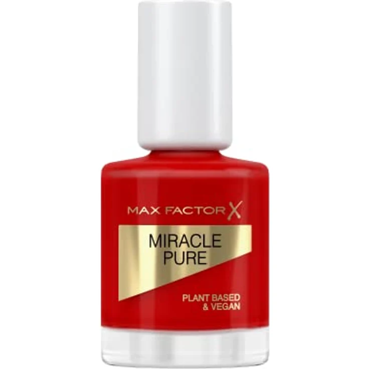 Max Factor Miracle Pure Nail Colour, Fb. 305 Scarlet Poppy, veganer Nagellack, lang anhaltend, schnell trocknend, 12 ml – Bild 1