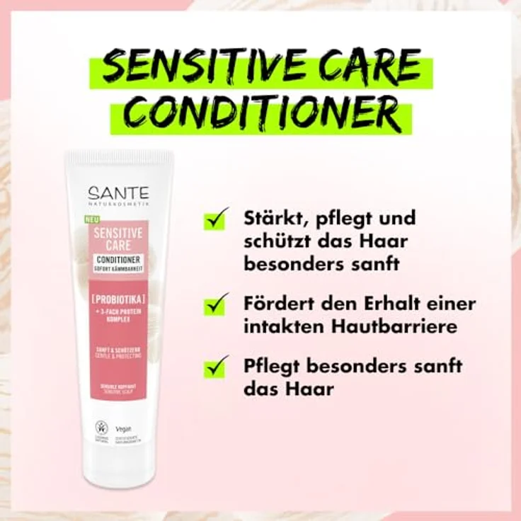 Sante Naturkosmetik Sensitive Care Conditioner Probiotika + 3-Fach Protein Komplex, 150 ml – Bild 4