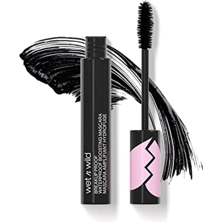 wet n wild Megalast Breakup Proof Waterproof Boosting Mascara, 8 ml, ultra black, volumengebende Formel mit Rizinusöl und Vitamin E