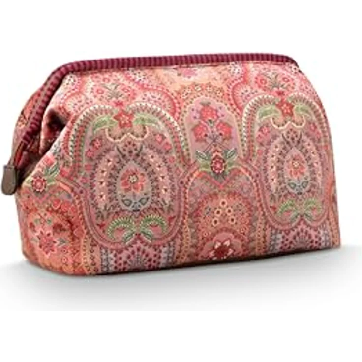 Pip Studio Cooper Cosmetic Purse Extra Large Jabali Red, geräumiger Kulturbeutel mit Zipper- und Bügelverschluss, 30x13.8x20.7cm – Bild 2
