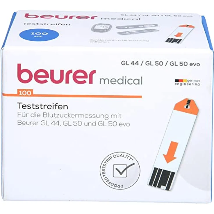BEURER GL44-GL50 Blutzucker-Teststreifen 100 St. – Bild 2
