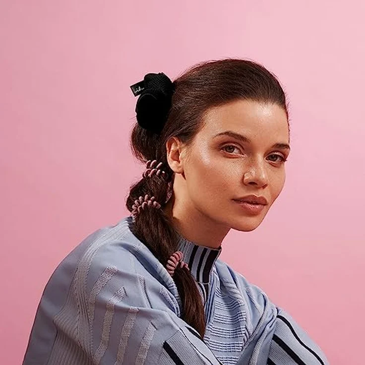 Invisibobble Power Haargummis Spirale aus Plüsch in Dunkel Rosa und Blau - Extra stark für Sport - 3 Stück – Bild 4