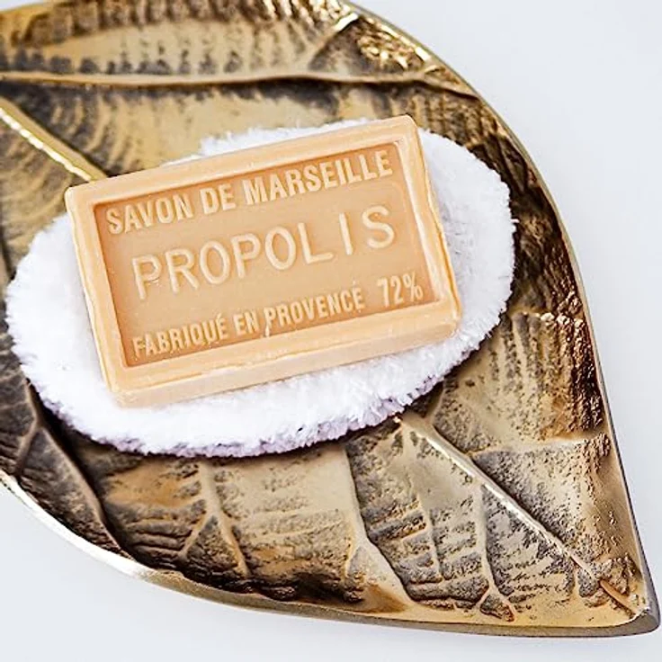 bedrop Propolis Seife, Naturseife, Akne Seife unreine Haut Schuppenflechte Neurodermitis, feste Handseife Körperseife mit Honig, Sheabutter, Kokosöl, Olivenöl, 100g – Bild 2