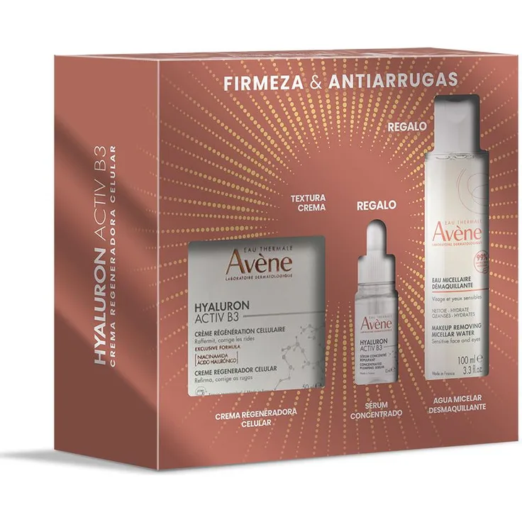 Avène Hyaluron Activ B3 Set, Creme 50ml, Serum 7ml & Micellar Wasser 100ml für normale bis trockene Haut