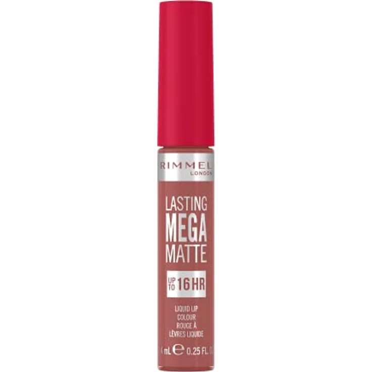 Rimmel London Lasting Mega Matte Lipstick Liquid Lipstick Long Lasting Moisturizing Formula Vegan 200 Pink Blink, 7.4ml – Bild 2