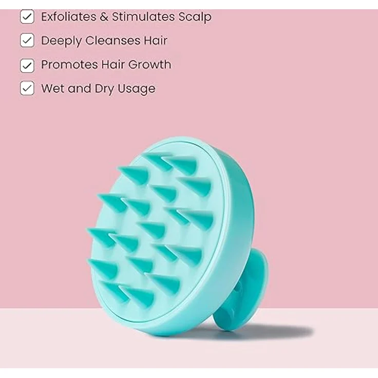 HAIR BURST Kopfhaut Massagebürste mit weichen Silikonborsten, stimuliert Haarwachstum & reduziert Schuppen, für nass & trockene Haare – Bild 2