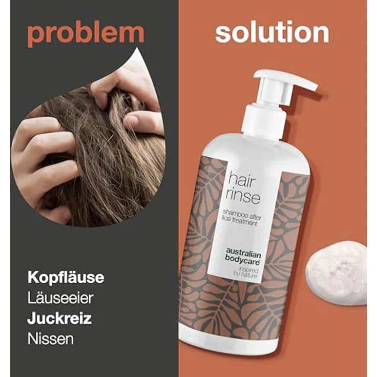 Australian Bodycare Hair Rinse 500 ml | Kopfläuseshampoo nach der Kopfläusebehandlung für die ganze Familie | Teebaumöl Shampoo mit 100% natürlichem Teebaumöl – Bild 2