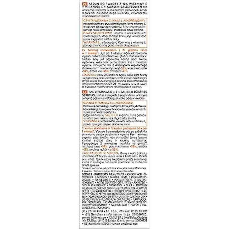 L'Oréal Paris Revitalift Clinical Gesichtsserum mit 12% reinem Vitamin C, Vitamin E und Salicylsäure, 30ml - Aufhellend und feuchtigkeitsspendend – Bild 4