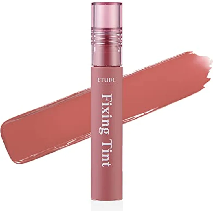 Etude House Fixierfarbe 4g | Langanhaltender, hochpigmentierter flüssiger Lippenstift, Lippenfleck, wasserfest, leichtes, mattes Finish, volle Deckkraft (#08 Staubiges Beige)