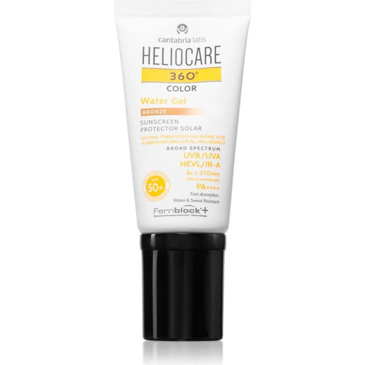 Heliocare 360° Tönendes Schutzgel SPF 50+, Bronzetönung, 50 ml, UVA/UVB-Schutz gegen Hautalterung