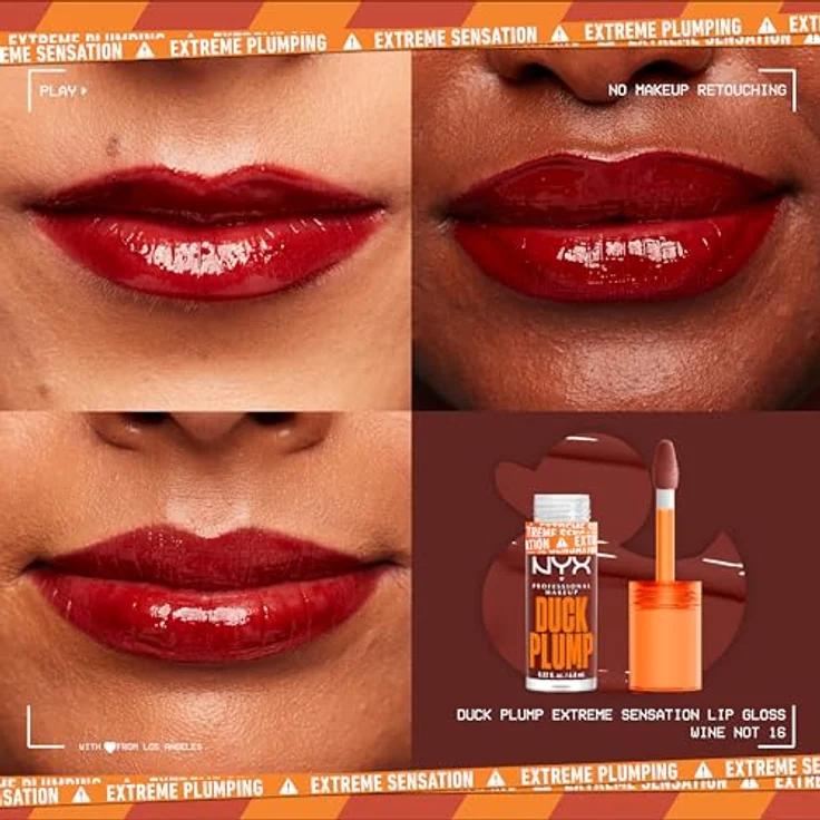 NYX Professional Makeup Duck Plump Lipgloss, veganer Lipgloss mit glossy Finish, 7 ml, in 18 Farben erhältlich – Bild 4