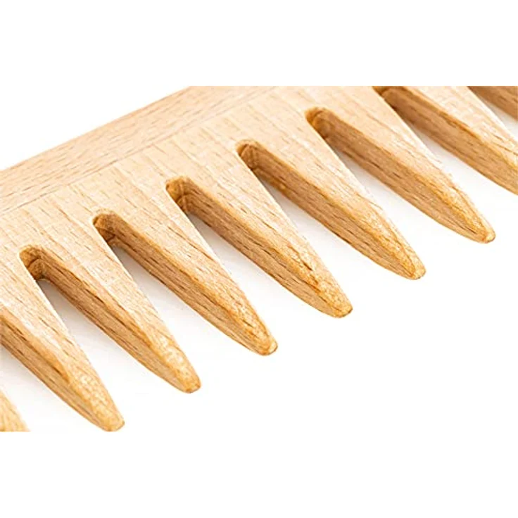 remos professional body care REMOS Haarkamm aus Buchenholz, 19 cm, mittel/feine Zahnung, antistatisch, hergestellt in Italien – Bild 3
