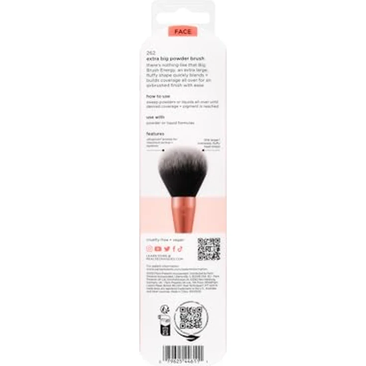 Real Techniques Extra Big Powder Brush RT 262, veganes Make-up-Accessoire für präzises Puderauftragen, 1 St. – Bild 9