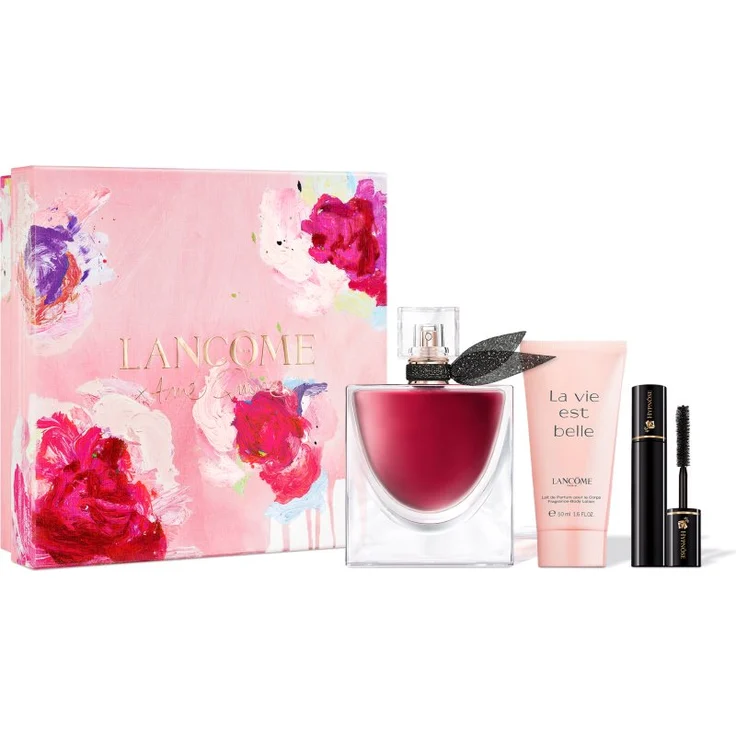 Lancôme La Vie Est Belle Elixir Geschenkset, Luxus-Duftset mit Eau de Parfum 50 ml, parfümierter Bodylotion 50 ml und Hypnôse Mascara 2 ml