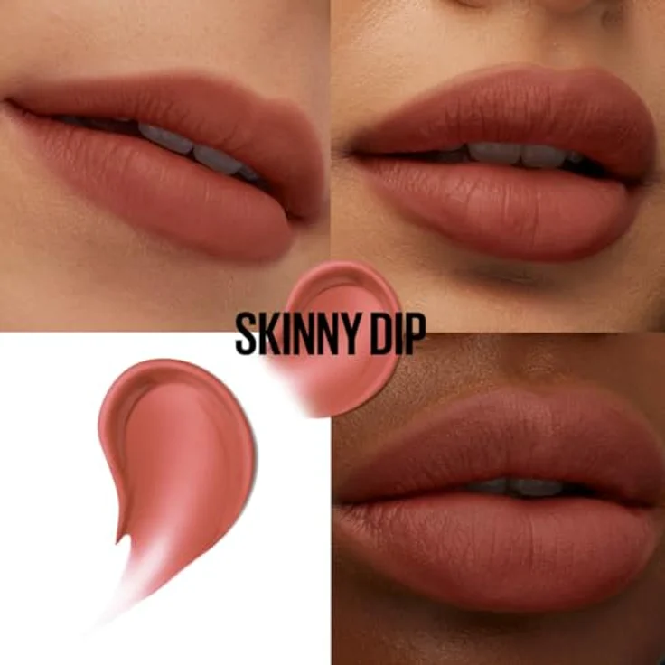 Maybelline Superstay Teddy Tint Lippenstift, matte Textur, 5 ml, Farbe 15 - SKINNYDIP – Bild 2
