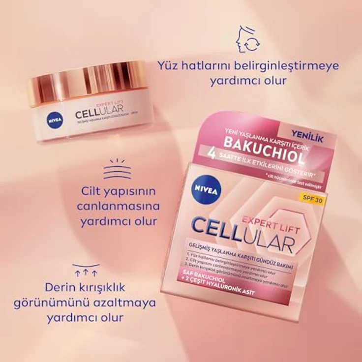 Nivea Gesichtspflege Tagespflege Hyaluron Cellular Filler Elastizität Und Kontur Festigende Tagespflege SPF 30 50 ml Tagespflege für Damen und Herren – Bild 4