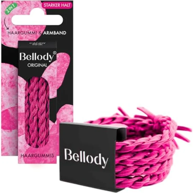 Bellody® Original Haargummis - Sundance Edition - Geflochtener Haargummi mit starkem Halt, 4er Set, Damen Haarschmuck – Bild 1