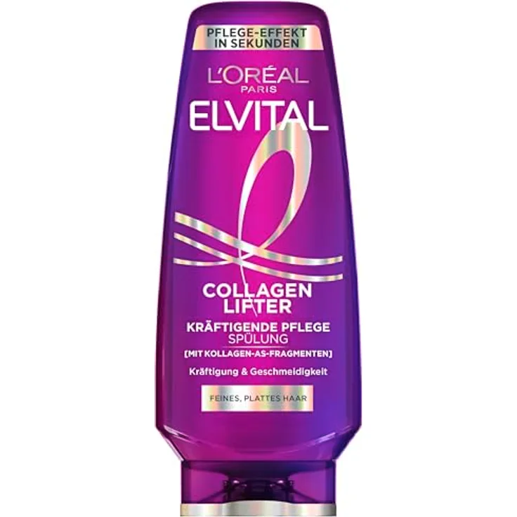 L’Oréal Paris Elvital Collagen Lifter, Conditioner für feines Haar mit Kollagen-AS, silikonfrei, 250 ml, metallisch lila