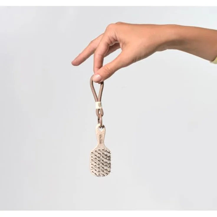 Beter Charm Natural Fiber Bürste, 3er Pack in Beige, Rosa und Grün, XSS Format mit Kette zum Aufhängen – Bild 3