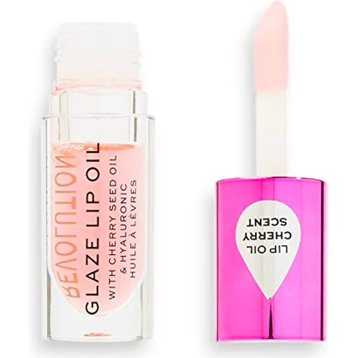 Makeup Revolution, Glaze Lip Oil, Pflegendes Lippenöl, Glam Pink, 4.6ml – Bild 1