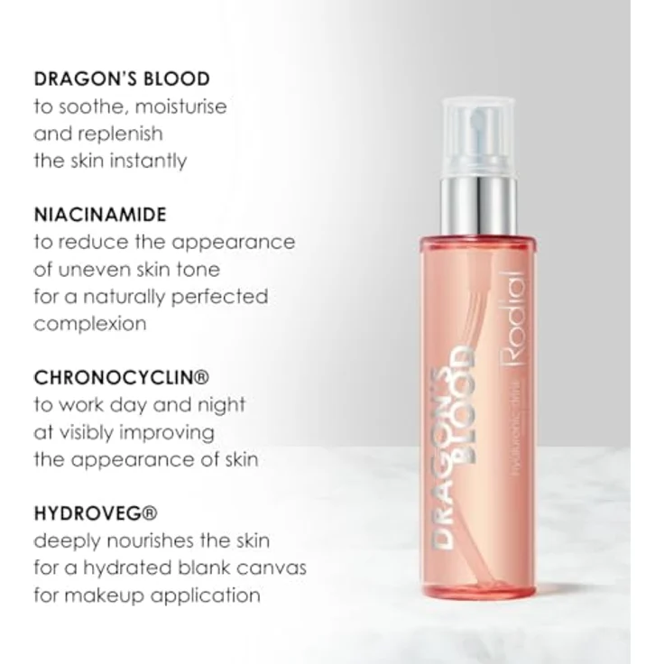 Rodial Dragon's Blood Hyaluron Drink, 100ml - Multitasking Hydrating Make-up Primer, Dewy Setting Spray, Tonic und Serum in einem – Bild 3